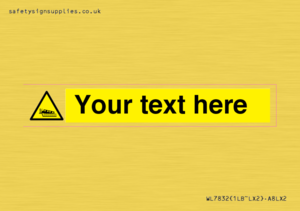 Custom warning grounding narrow boat on lock cill